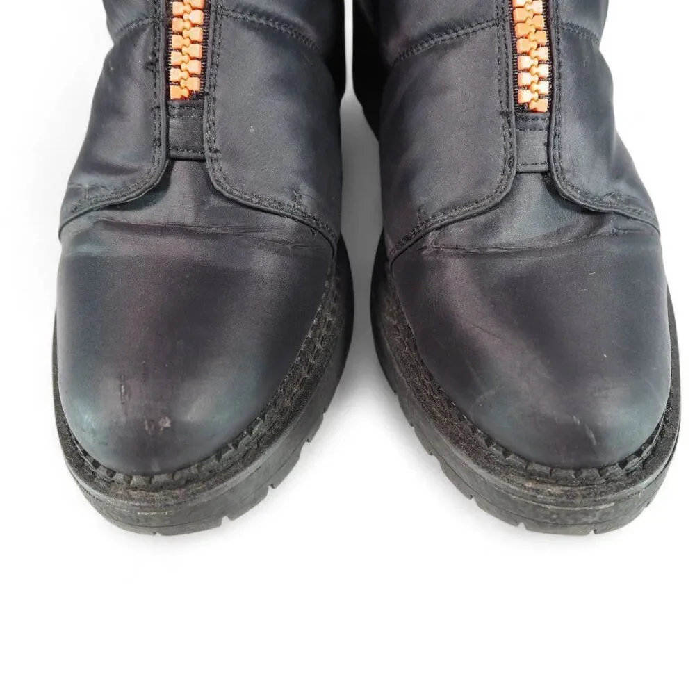 Sam Edelman Jalissa Puffer Waterproof Boots Women's 7 Black‎ / Orange